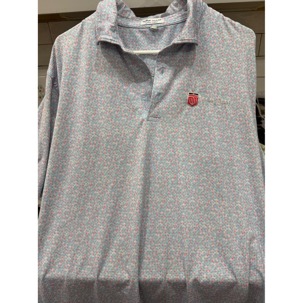 Peter Millar Summer Comfort Polo Shirt Mens‎ Large Truckworx Logo